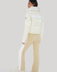 Stripe Perfect Ski Pant - Camel / White