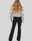 Stripe Perfect Ski Pant - Black / Camel