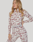 Toile de Jouy Base Layer Set - Cabernet