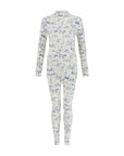 Toile de Jouy Base Layer Set - Blue