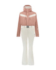 Zenith Ski Suit - Dusty Pink / White
