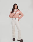 Zenith Ski Suit - Dusty Pink / White