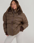 Apricity Oversized Ski Jacket - Chocolate / Gold