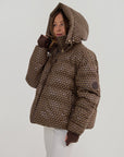Apricity Oversized Ski Jacket - Chocolate / Gold