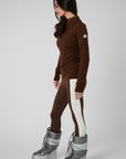 Contour Merino Mid Layer Top - Chocolate