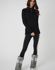 Contour Merino Mid Layer Top - Black