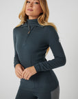 Contour Merino Mid Layer Top - Anthracite