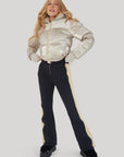 Stripe Perfect Ski Pant - Black / Camel