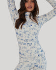 Toile de Jouy Base Layer Set - Blue
