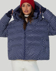 Apricity Oversized Ski Jacket - Navy / White