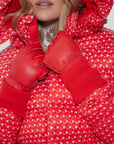 Apricity Oversized Ski Jacket - Red / White