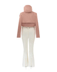 Zenith Ski Suit - Dusty Pink / White