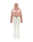 Zenith Ski Suit - Dusty Pink / White