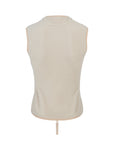 Teddy Gilet - Cream / Taupe