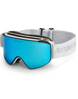 Celestial Goggles: White Strap / Gray Ice Blue Lens