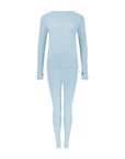 Ribbed Base Layer Set - Sky Blue