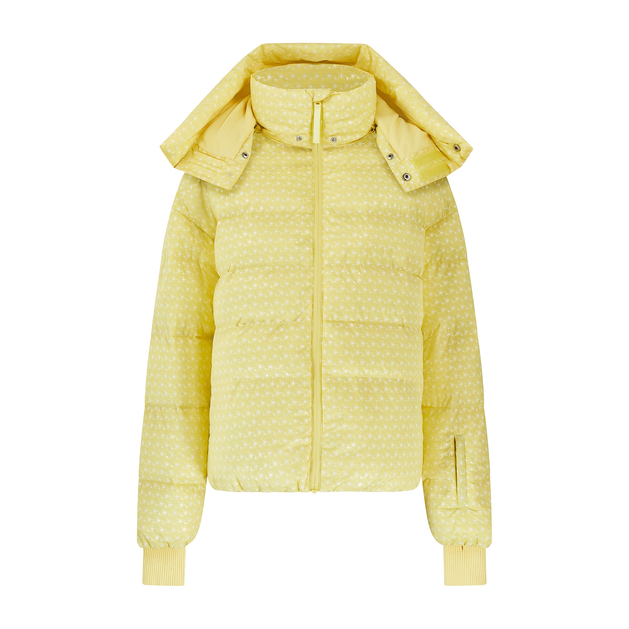 Apricity Oversized Ski Jacket - Yellow / White