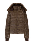 Apricity Oversized Ski Jacket - Chocolate / Gold