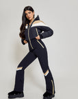 Chevron Ski Suit - Black