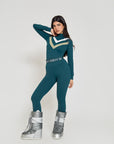 Chevron Base Layer Set - Forest Green