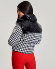 Cropped Bomber Ski Jacket – Houndstooth