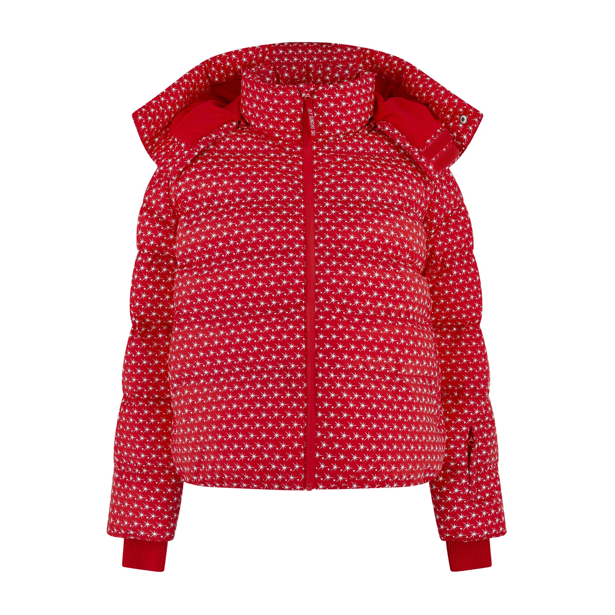 Apricity Oversized Ski Jacket - Red / White