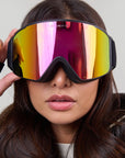 Celestial Goggles: Black Strap / Gray Pink Lens