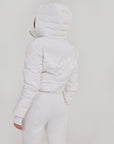 Chevron Ski Suit - White Velvet