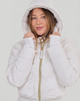 Chevron Ski Suit - White Velvet