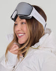 Celestial Goggles: White Strap / Gray Mirror Lens