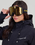 Celestial Goggles: Black Strap / Gray Gold Lens