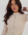 Teddy Gilet - Cream / Taupe