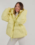 Apricity Oversized Ski Jacket - Yellow / White