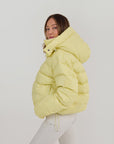 Apricity Oversized Ski Jacket - Yellow / White