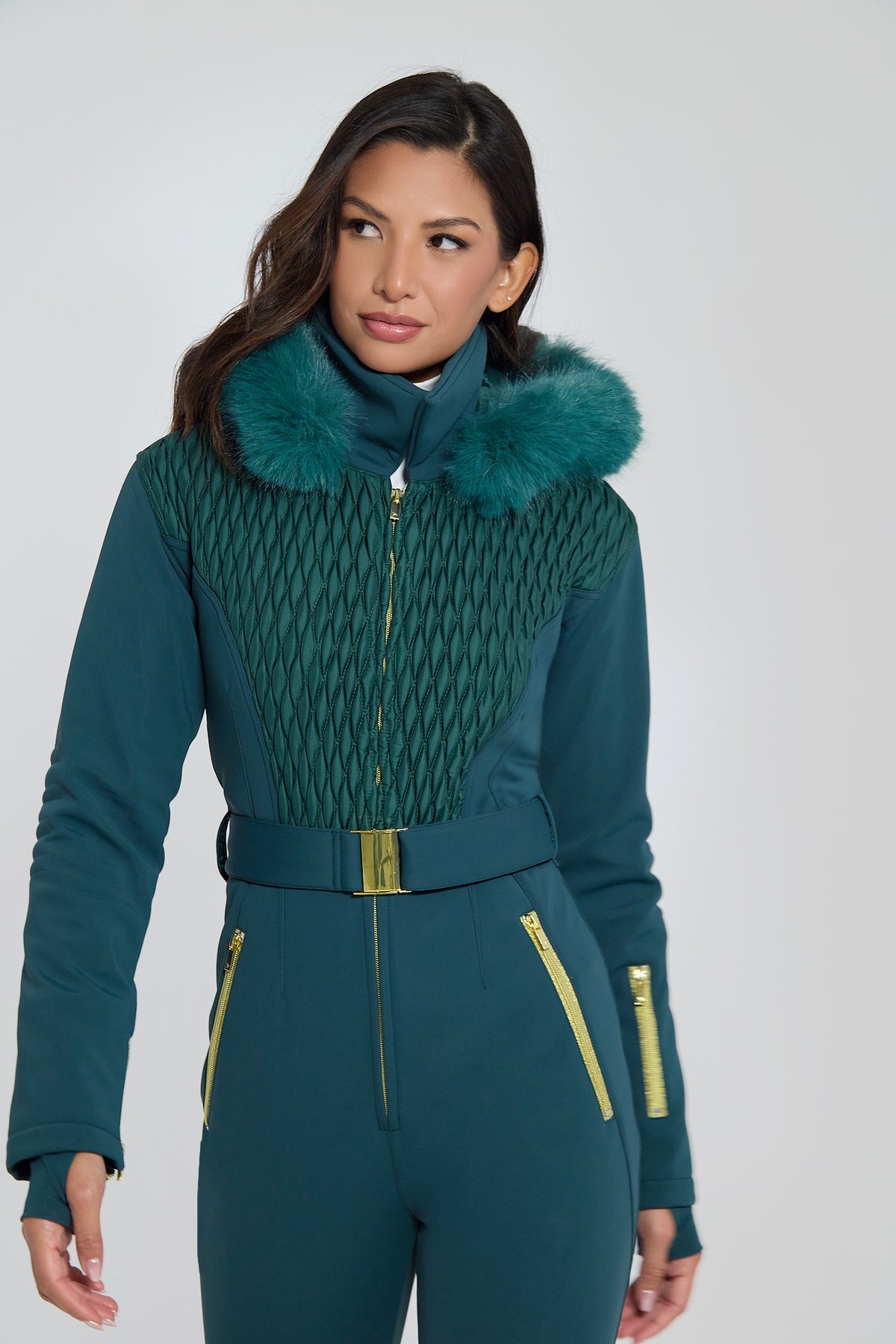 Élégance Aspen Ski Suit - front close-up