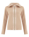 Ribbed Zip Up Mid Layer - Camel