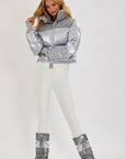 Slalom Ski Pants - Snow Sparkle White
