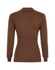 Contour Merino Mid Layer Top - Chocolate
