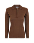 Contour Merino Mid Layer Top - Chocolate