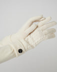 Cashmere Cable Gloves - Cream