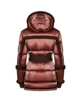 Shearling Pioneer Puffer Ski Jacket - Cherry Chocolate
